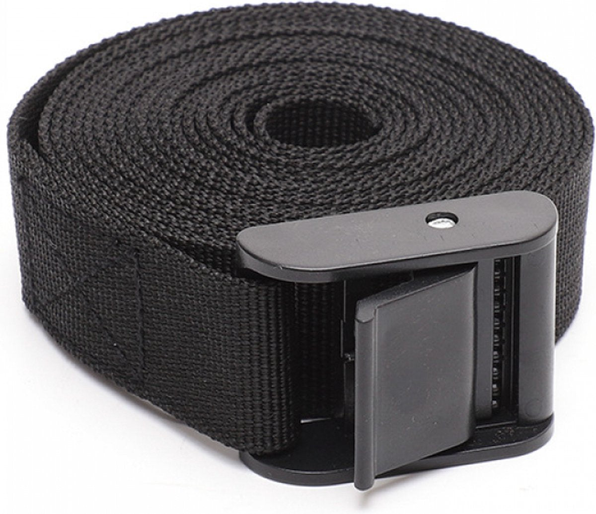 4 pieces - Tension straps - Lashing straps - Fastening straps - 25 MM * 1.5 meters long - Polyester fibers - Black - with buckle - adjustable - for vans, bicycles, trailers, luggage - Image 3