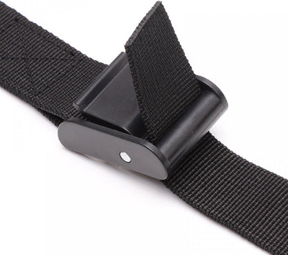 4 pieces - Tension straps - Lashing straps - Fastening straps - 25 MM * 1.5 meters long - Polyester fibers - Black - with buckle - adjustable - for vans, bicycles, trailers, luggage - Image 4
