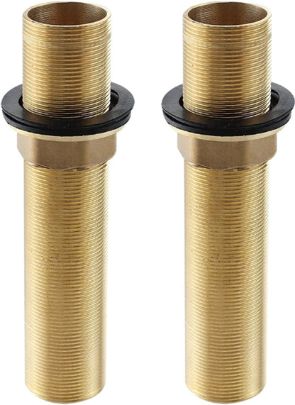 Extension Threaded Pipe - 2 Pieces - M32 x 150mm - Threaded Fasteners - Threaded Connecting Rod - Gold - Copper - For tap installation accessories