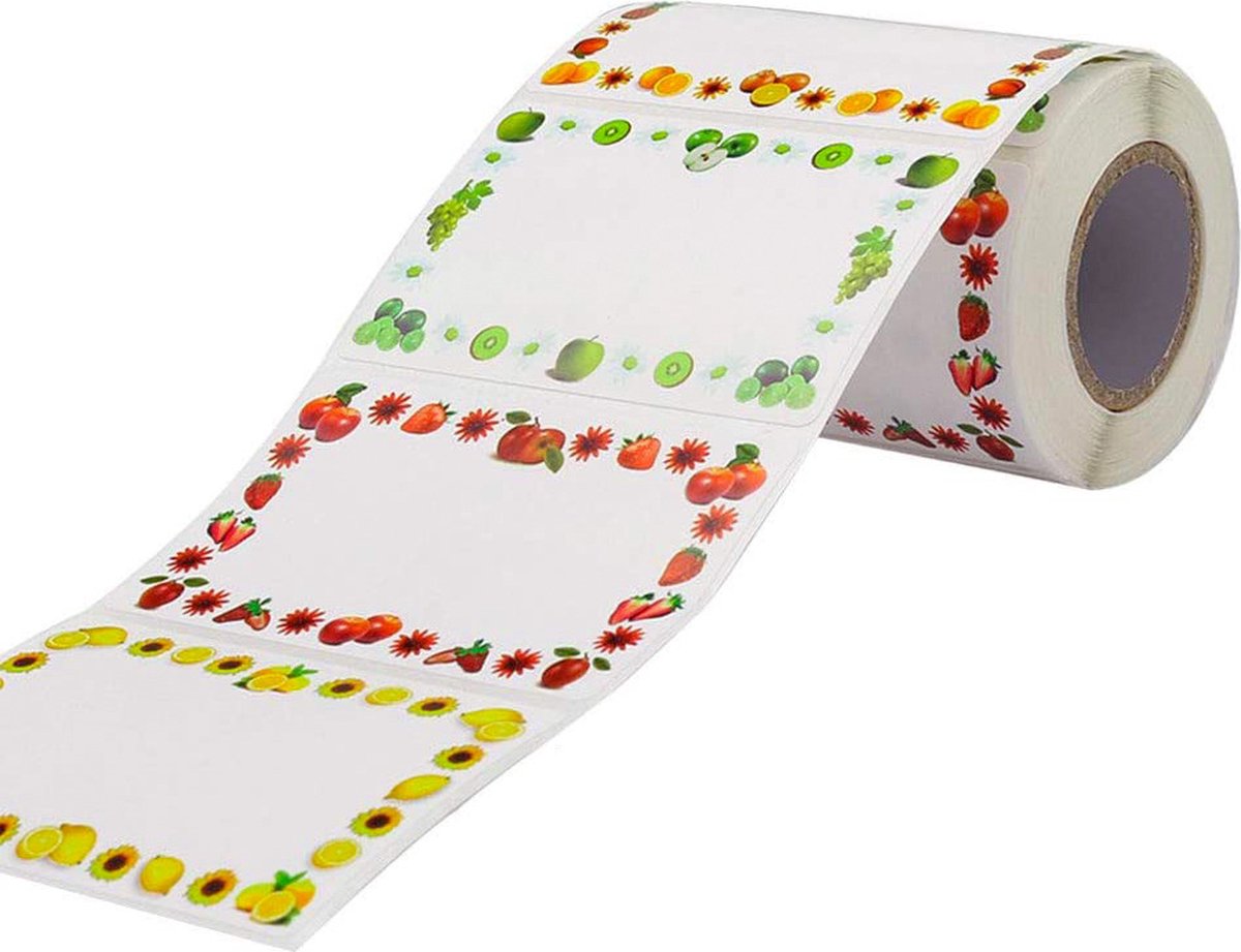 Self-adhesive jam stickers - 250 pieces - Ideal for jam jars - Labels - Kitchen label - spice jar labels - Image 2