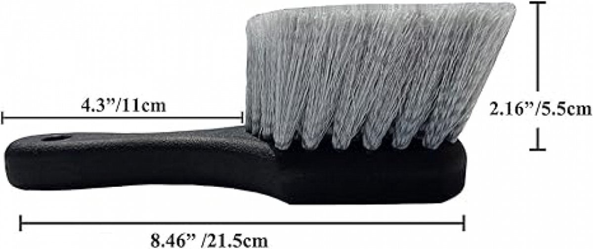 Tire brush - rim brush - Tire brush - Tire polish - Rim brush - Rim cleaner - Exterior Wheel Brush Tire Cleaner - black - Brush with short handle - PP - 215 × 55 × 55mm - Image 3