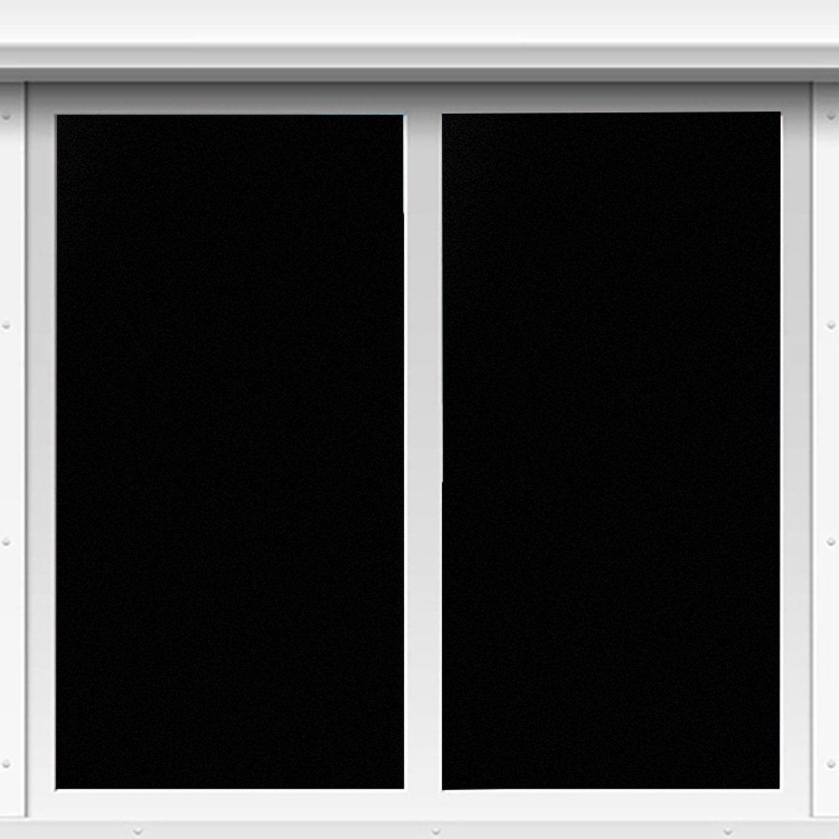2 pieces Window Film - Blackout Window Film - Sun Protection - Anti-glare - Blackout Cloth - Black - Including Squeegee - Window Sticker - 45x100cm - Supplied with self-adhesive backing - Image 2