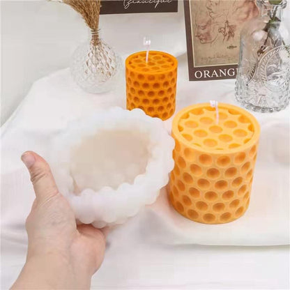 4 pieces - Candle mold - molds - candle mold - candle molds silicone - silicone molds - white - Cylindrical and Cube - different shapes - Hobby tools - for candle and plaster making - Image 3