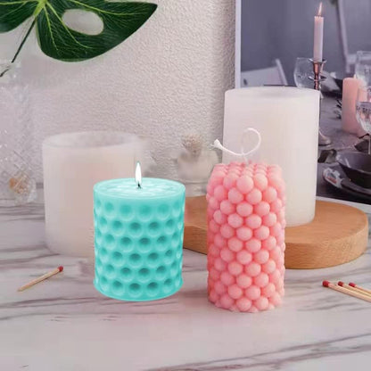 4 pieces - Candle mold - molds - candle mold - candle molds silicone - silicone molds - white - Cylindrical and Cube - different shapes - Hobby tools - for candle and plaster making - Image 5