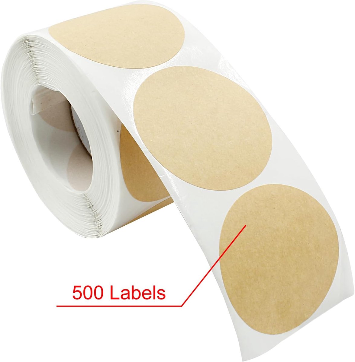 500 Pieces - Labels - Stickers - Round Stickers - Sealing Sticker - Sealing Seal - Food Labels - 5cm - Yellow - Self-Adhesive - Removable - Easy to Write on and Distinguish - For Containers, Boxes, Bags - Image 3