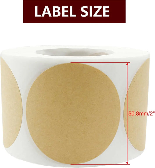 500 Pieces - Labels - Stickers - Round Stickers - Sealing Sticker - Sealing Seal - Food Labels - 5cm - Yellow - Self-Adhesive - Removable - Easy to Write on and Distinguish - For Containers, Boxes, Bags - Image 7