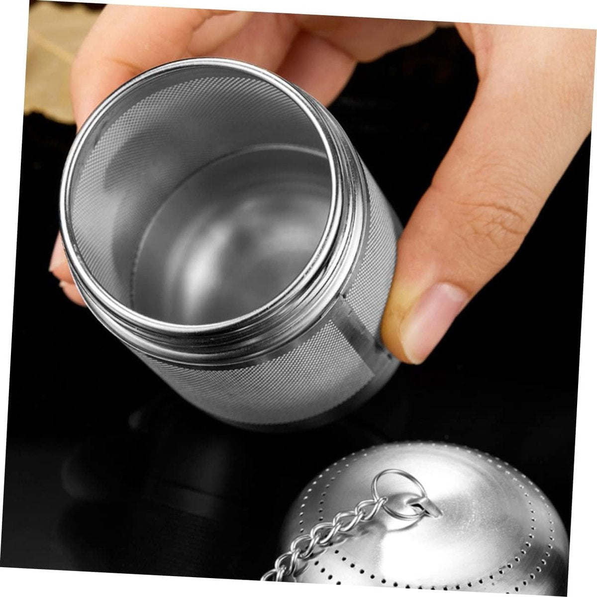 2 pcs - Stainless Steel Herb Ball Stainless Steel Tea Infuser Lazy Tea Infuser Bags for Boiling Tea Infusers for Loose Tea Screw Thread Tea Strainers Brine Basket Mesh Tea Household Soup - Image 3