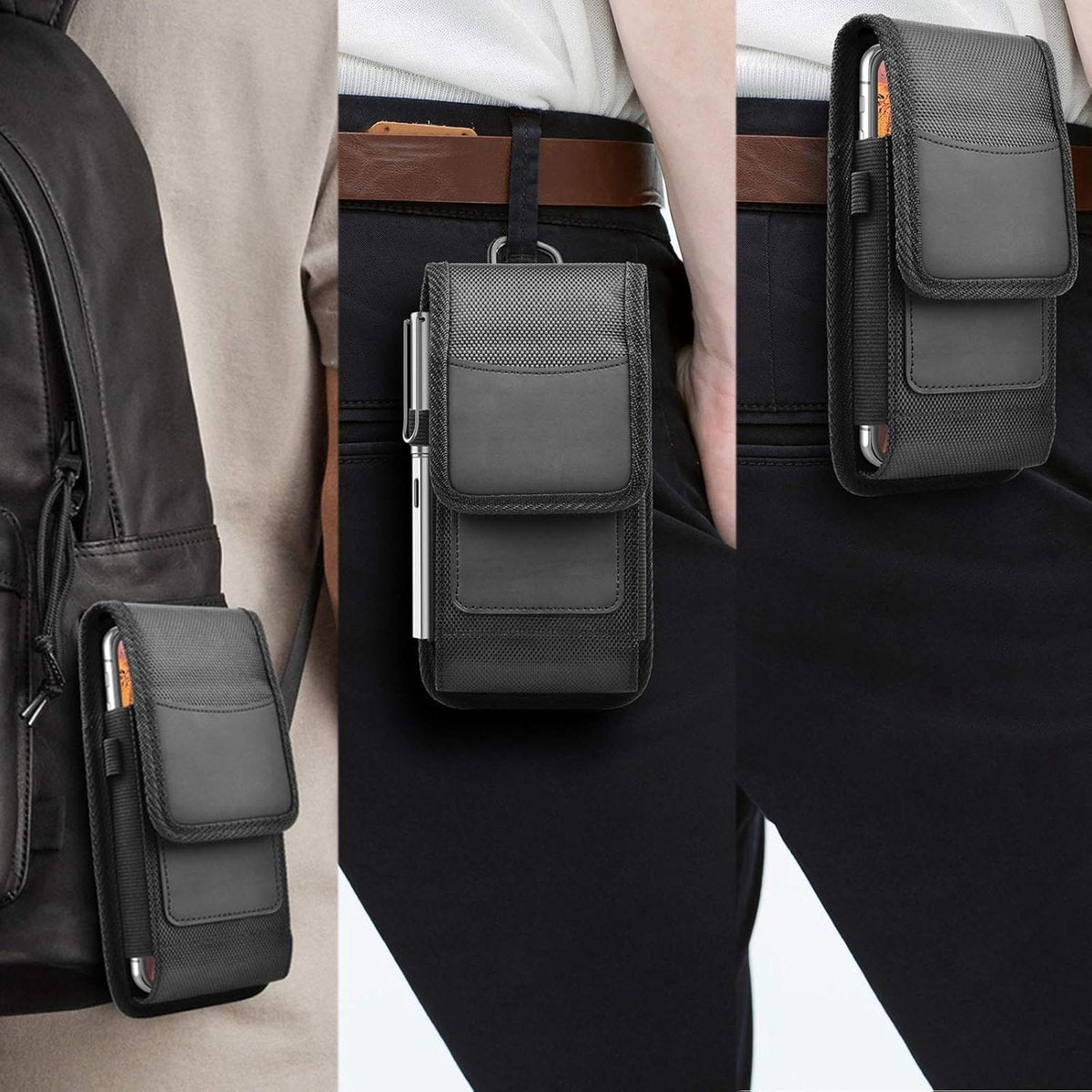 Waist bag - Fanny pack - Outdoor belt bag - Smartphone bag - Standing belt bag - Oxford cloth - black - 17.5*10*2.5cm - belt bag - Gift - Phone bag Men - Image 4