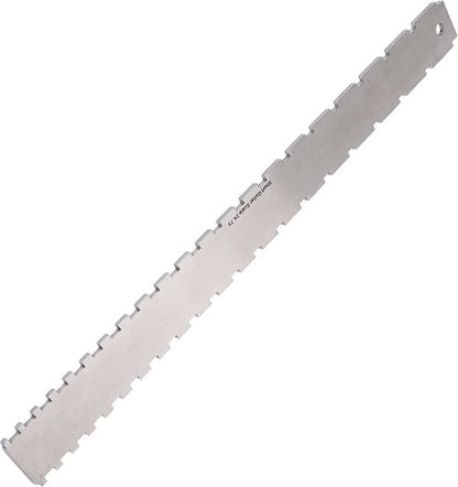 Guitar Neck Notched Straight Edge Luthiers Tool, Notched Fretboard Straight Edge Luthiers Measuring Tool for Guitars Neck Leveling Ruler - Double Teeth - 420*37*2.5mm - For 62-65cm Guitar Frets
