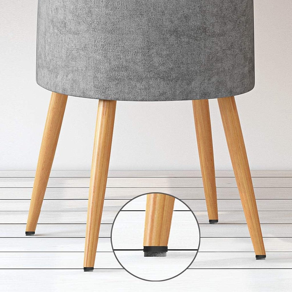 Felt Pads with Screw - Pack of 50 - Floor Protectors - Felt - Furniture Protectors - Anti-Scratch Furniture Coasters - Protective Felt - Round - Against Floor Scratches - Furniture Protection - Chair Leg Protectors - Under Furniture - 20 mm - Black - Image 5