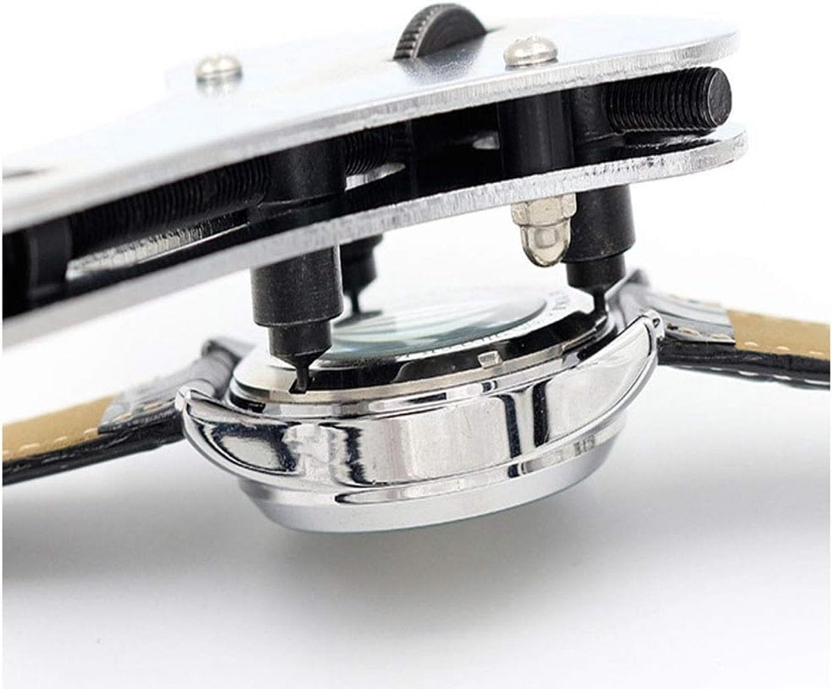 Watch Case Opener - Watch Opener - Metal - Watchmaker Tools - Watch Tools - Watch Repair - Watch Back Opener Key - With Opening Screws - For Diameters Smaller Than 55mm - 16*7cm - Silver - Image 3