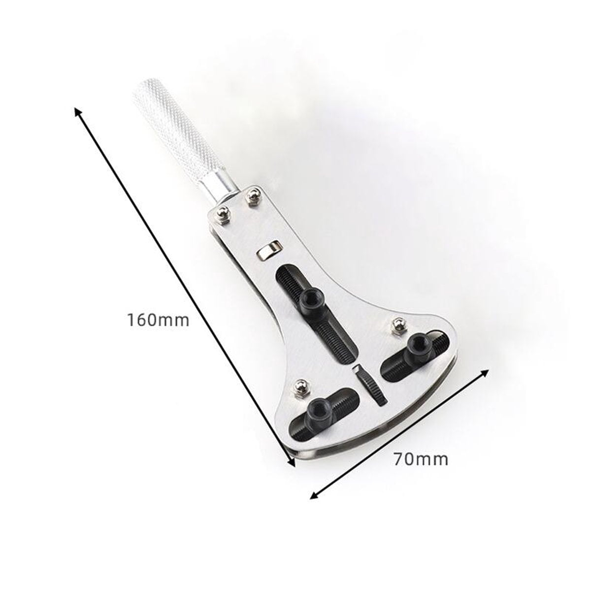 Watch Case Opener - Watch Opener - Metal - Watchmaker Tools - Watch Tools - Watch Repair - Watch Back Opener Key - With Opening Screws - For Diameters Smaller Than 55mm - 16*7cm - Silver - Image 4