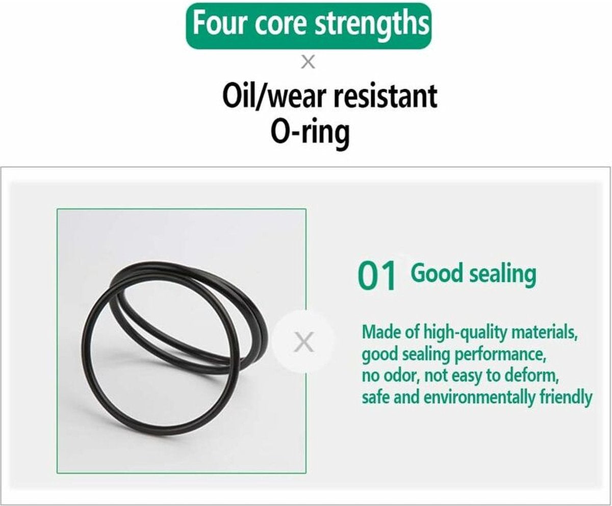 O-rings rubber rings - 225 pieces - 18 sizes - 6x2mm - with assortment box - Image 4