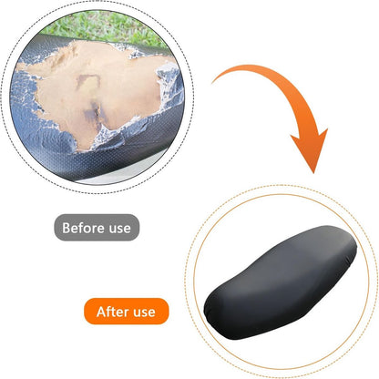 Seat cover for electric vehicles and motorcycles - Waterproof - Scratch-resistant - PU - 60*80 cm - Black - Image 3