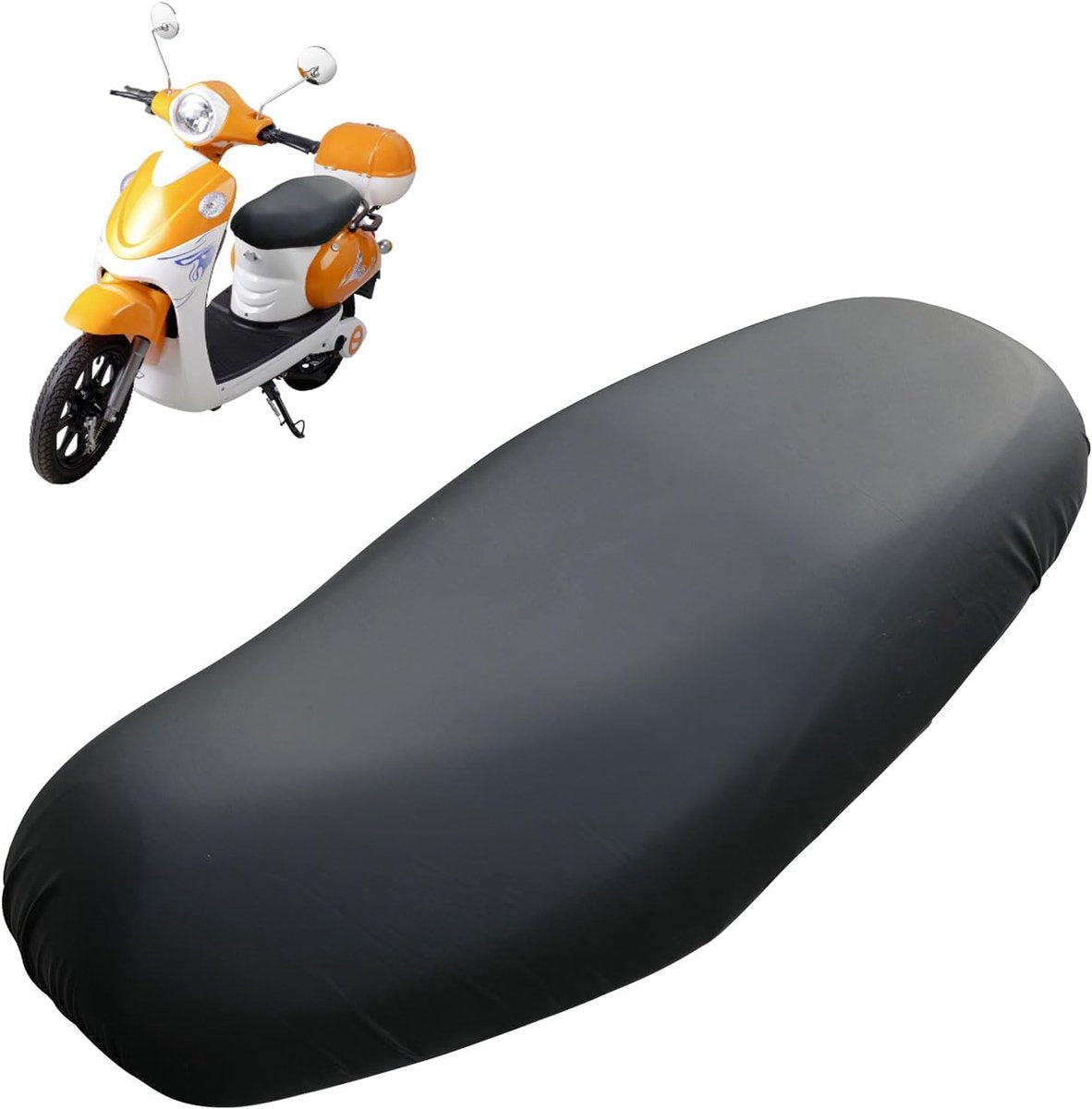 Seat cover for electric vehicles and motorcycles - Waterproof - Scratch-resistant - PU - 60*80 cm - Black - Image 6