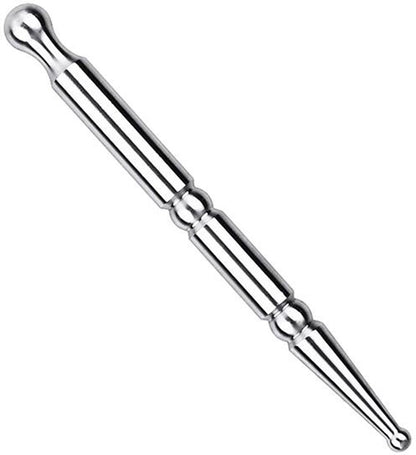 Pressure point pen - Trigger point acupressure pen - Stainless steel - Acupuncture rod - Meridian dredging rod - Manual - For back, shoulders, legs - 125*12mm - Silver