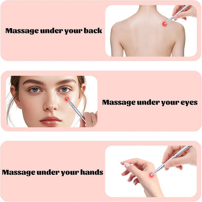 Pressure point pen - Trigger point acupressure pen - Stainless steel - Acupuncture rod - Meridian dredging rod - Manual - For back, shoulders, legs - 125*12mm - Silver - Image 2