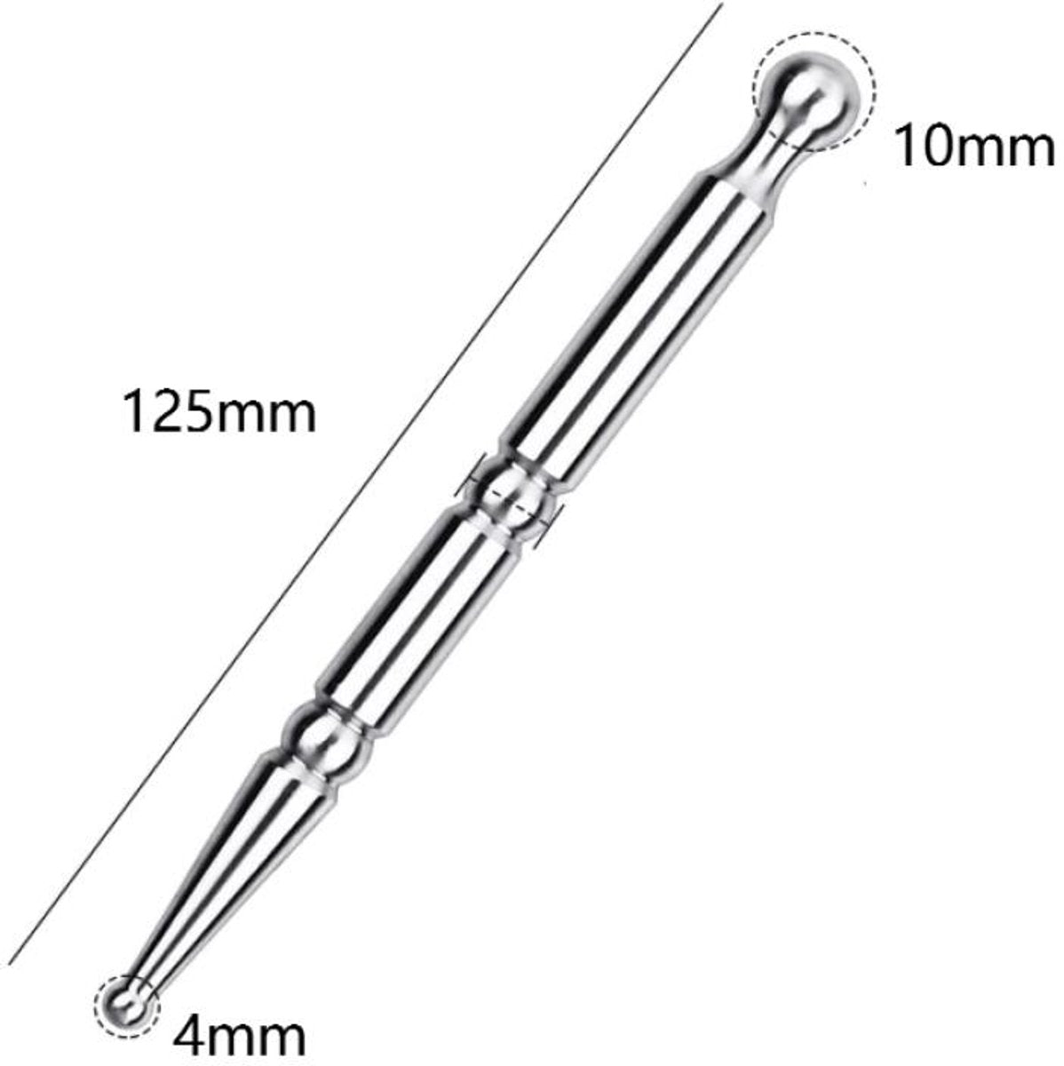 Pressure point pen - Trigger point acupressure pen - Stainless steel - Acupuncture rod - Meridian dredging rod - Manual - For back, shoulders, legs - 125*12mm - Silver - Image 5