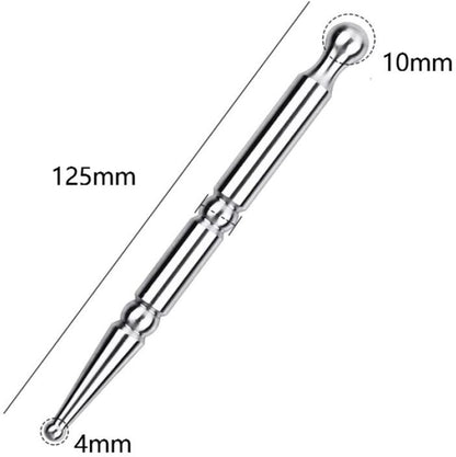 Pressure point pen - Trigger point acupressure pen - Stainless steel - Acupuncture rod - Meridian dredging rod - Manual - For back, shoulders, legs - 125*12mm - Silver - Image 5