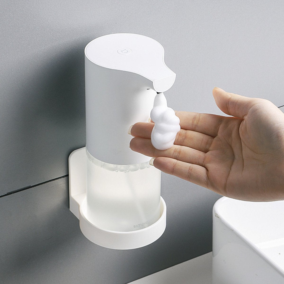 Cup holder - 2 pieces - Cup holder Bathroom - Wall mounted - Self-adhesive - Bathroom shelf - Bathroom rack - White - For placing soap dispensers, mouthwash cups, spice bottles, etc. - Image 3