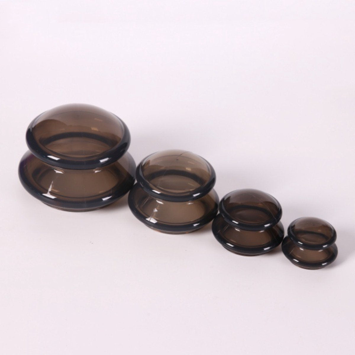 4-piece Cupping cup - Cupping cups - silicone cups - Cupping Set - Cupping For Cellulite - vacuum cup - For reducing cellulite anti-aging relieves pain and joints for buttocks, neck, body - black