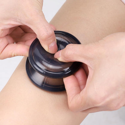 4-piece Cupping cup - Cupping cups - silicone cups - Cupping Set - Cupping For Cellulite - vacuum cup - For reducing cellulite anti-aging relieves pain and joints for buttocks, neck, body - black - Image 6