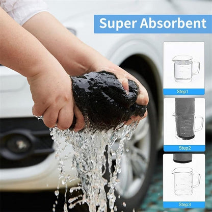 2 pieces - Microfiber cloth - drying towel - drying towel - Drying cloth - Cleaning towels - 40*40 cm - 600 g/m² - gray - Absorbent - for shower, bathroom and car washing - Image 2