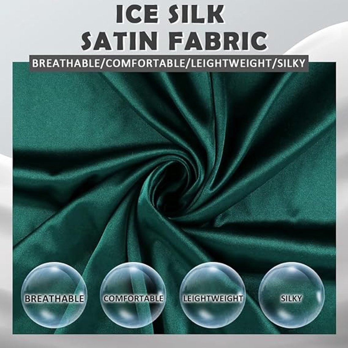 Shawl - 200*70 cm - Soft & Skin-friendly - Thin Wrap Scarf - Stole - Neck Scarf - Fashion Scarf - Women's Scarf - Long Satin Shawl Scarf - Shawls for Evening Dresses - Dark Green - Image 2