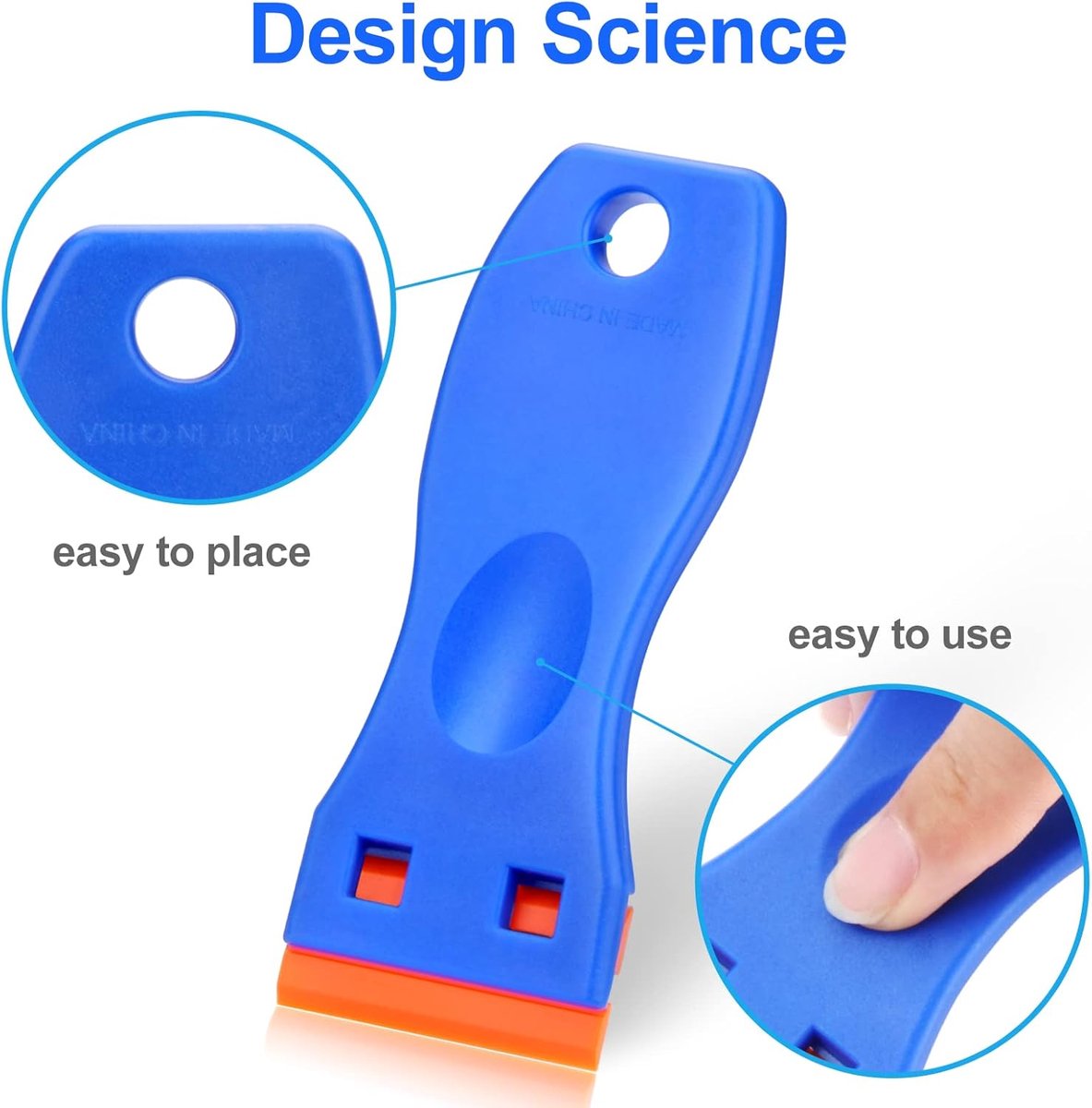Cleaning Scraper - 4 Pieces (With 100 Blades) - Ceramic Hob Scraper/Car Film Scraper - Glass Scraper - Hob Scraper - Image 3