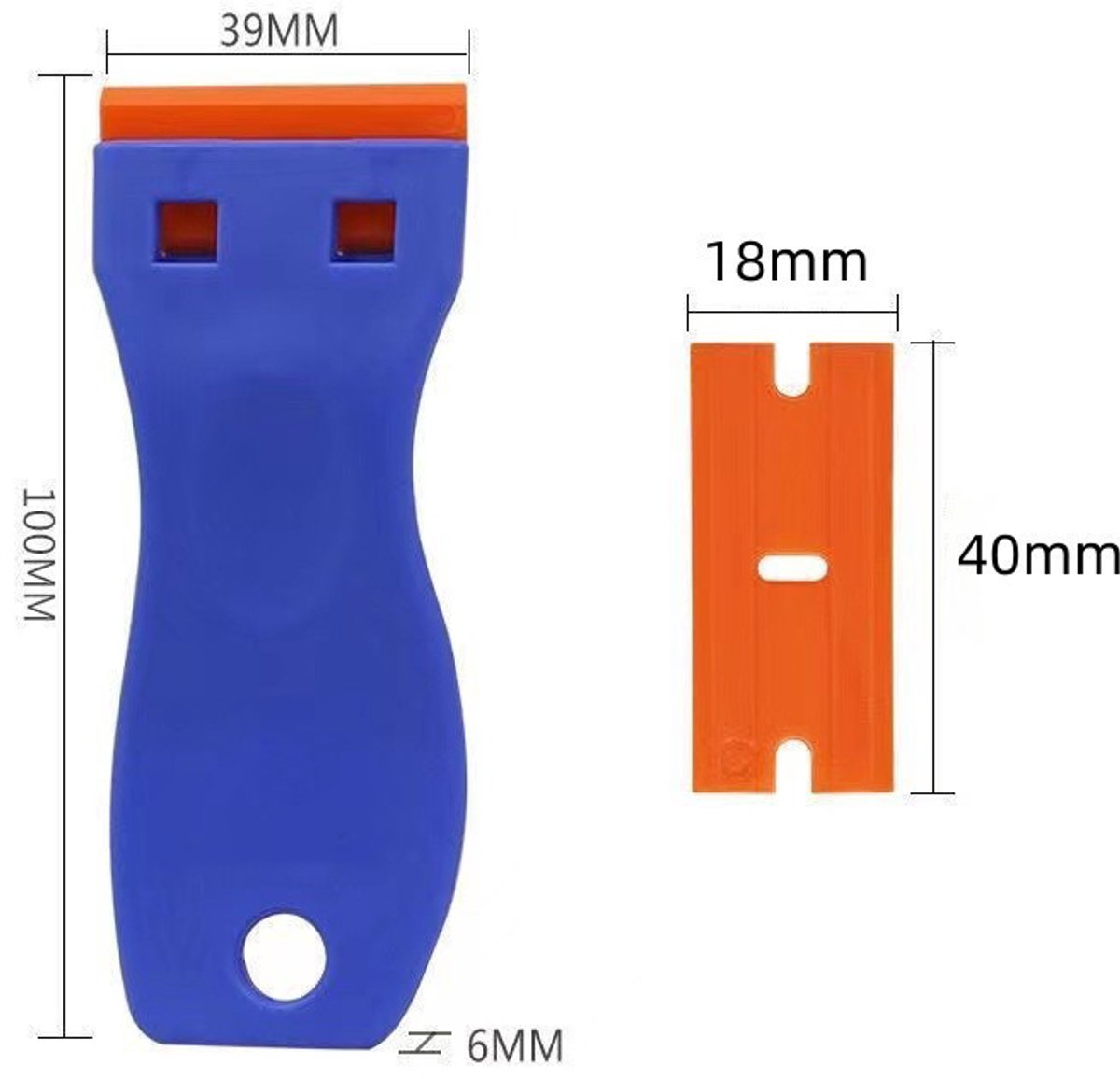 Cleaning Scraper - 4 Pieces (With 100 Blades) - Ceramic Hob Scraper/Car Film Scraper - Glass Scraper - Hob Scraper - Image 5