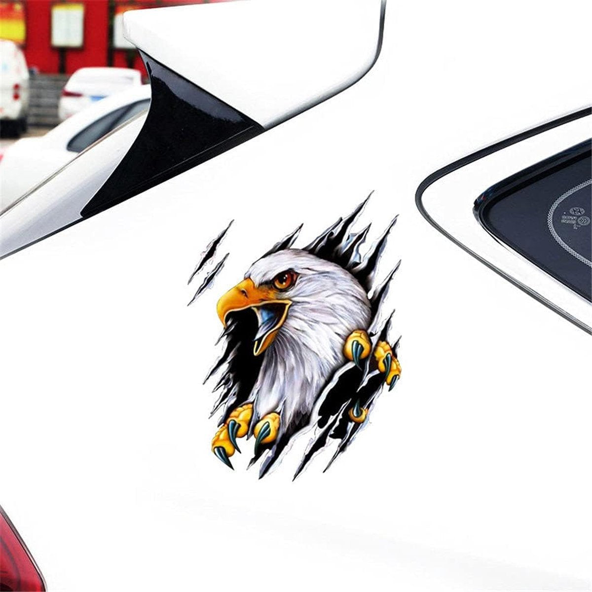 Car sticker - Eagle sticker - 2 pieces - 18*24 cm - Sports car stickers - UV and waterproof - adhesive stickers - Sports car stickers - Laptop stickers - animal sticker - for body hood home decoration creative car sticker - One left and one right - Image 3