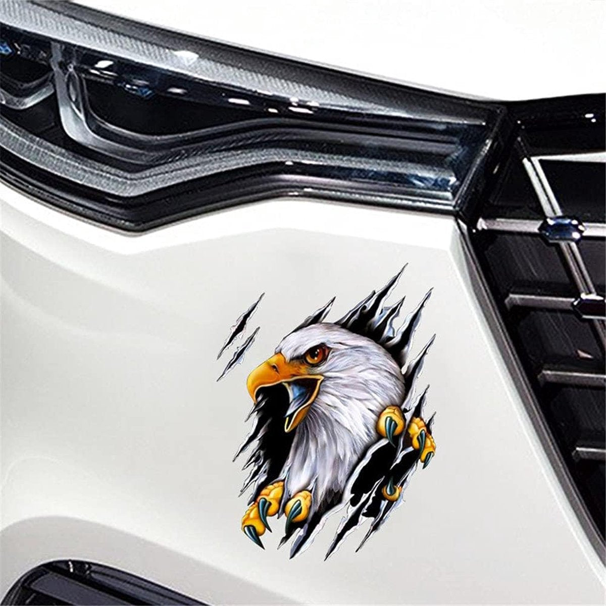 Car sticker - Eagle sticker - 2 pieces - 18*24 cm - Sports car stickers - UV and waterproof - adhesive stickers - Sports car stickers - Laptop stickers - animal sticker - for body hood home decoration creative car sticker - One left and one right - Image 4