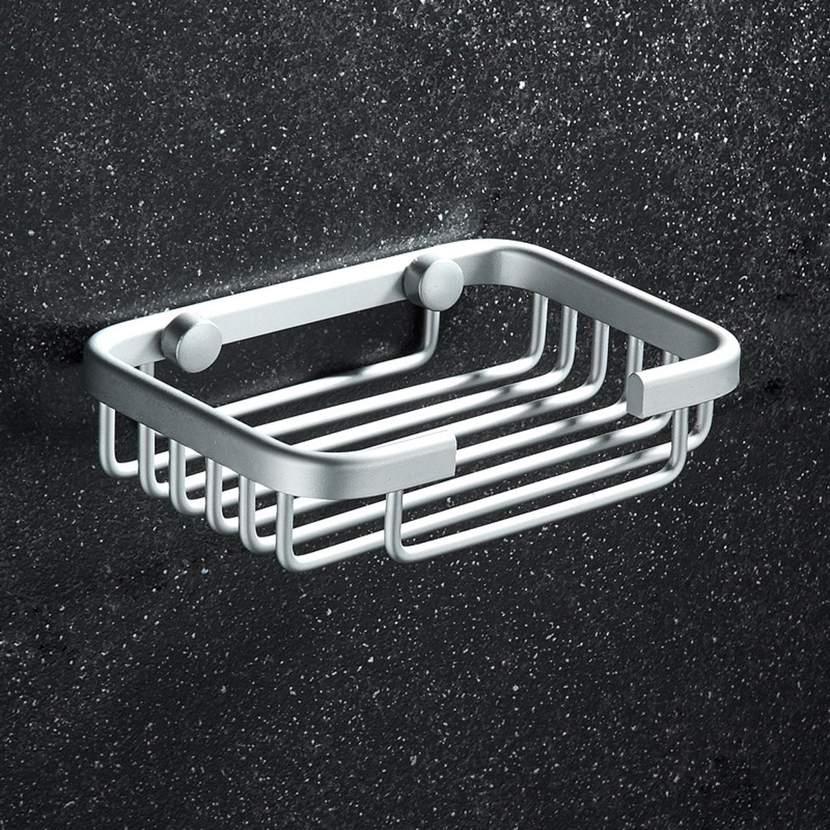 Soap Holder - Soap Dishes for Bathroom-Space Aluminum-Soap Basket Storage Racks-Soap Dish Holder Wall Mounted-Soap Holder-Soap Dish-Silver-Screw Drill Installation With Screws-For Storage Soap Sponge Brush - 8.5*13.5*3.5cm - Image 2