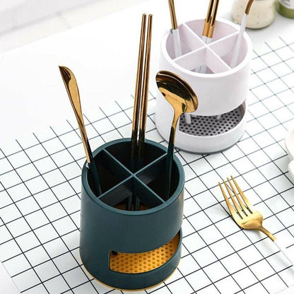 Toothbrush Holder - Bathroom Storage Box - Plastic - Electric Toothbrush Holder - Toothbrush Organizer - 4 Sorting Compartments - With Drip Tray - Multifunctional Desk Shelf - Suitable for Bathrooms, Kitchens and Offices - 10*10*11cm - Green - Image 5