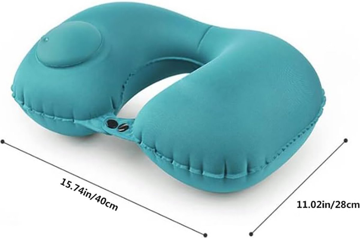 Travel Pillow - Inflatable Travel Pillow - Foldable - Neck Support for Neck Pain - Soft Neck Support for Sleeping - Align and Stabilize - One Size - Neck Support - Neck Band - Suitable for Airplanes, Cars, etc. - Image 2
