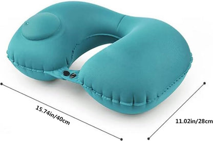Travel Pillow - Inflatable Travel Pillow - Foldable - Neck Support for Neck Pain - Soft Neck Support for Sleeping - Align and Stabilize - One Size - Neck Support - Neck Band - Suitable for Airplanes, Cars, etc. - Image 2