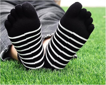 4 Pairs - Socks - Black + Gray + White + Yellow - Women's Socks - Premium Cotton Regular Socks - Cotton Toe Socks - Size 35-40 - Image 4