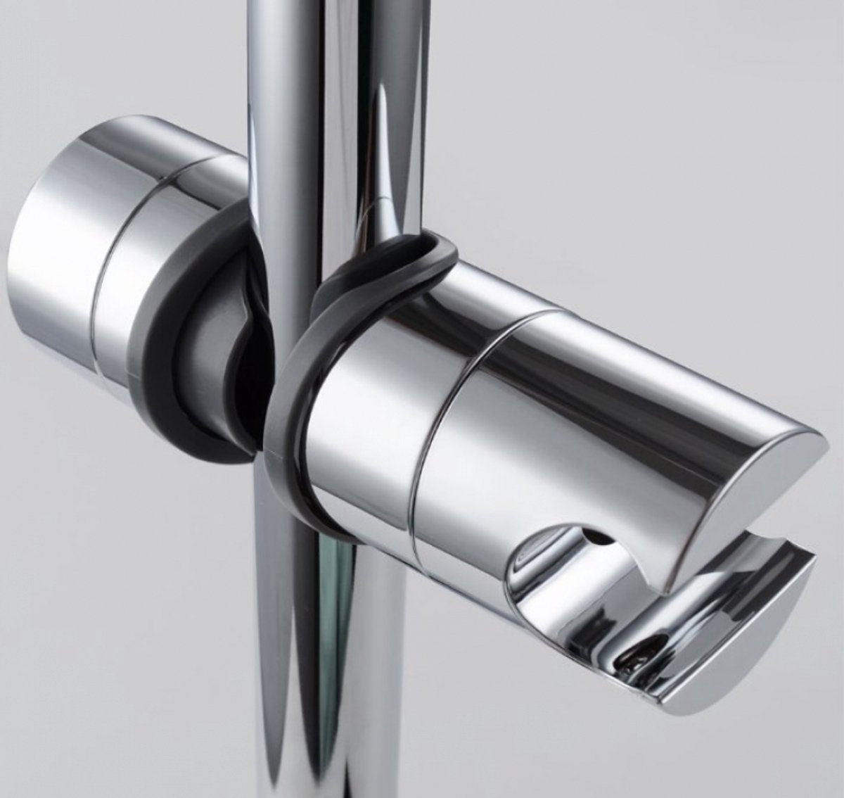Shower Rail Slider - Hand Shower Bracket - ABS - Adjustable - Shower Head - Universal Shower Holder - Shower Head Holder - Hand Shower Holder - For Hand Shower or Shower Head for Bathroom - Suitable for Ø 18-25mm - Silver - Image 7