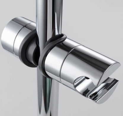 Shower Rail Slider - Hand Shower Bracket - ABS - Adjustable - Shower Head - Universal Shower Holder - Shower Head Holder - Hand Shower Holder - For Hand Shower or Shower Head for Bathroom - Suitable for Ø 18-25mm - Silver - Image 7