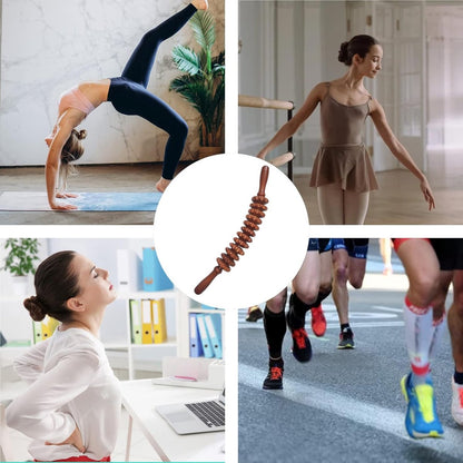 Massage - Massage Device - Massage Stick - Brown - Anti Cellulite Massage Roller Tool - Full Body Massager - Relieve Fatigue - Image 6