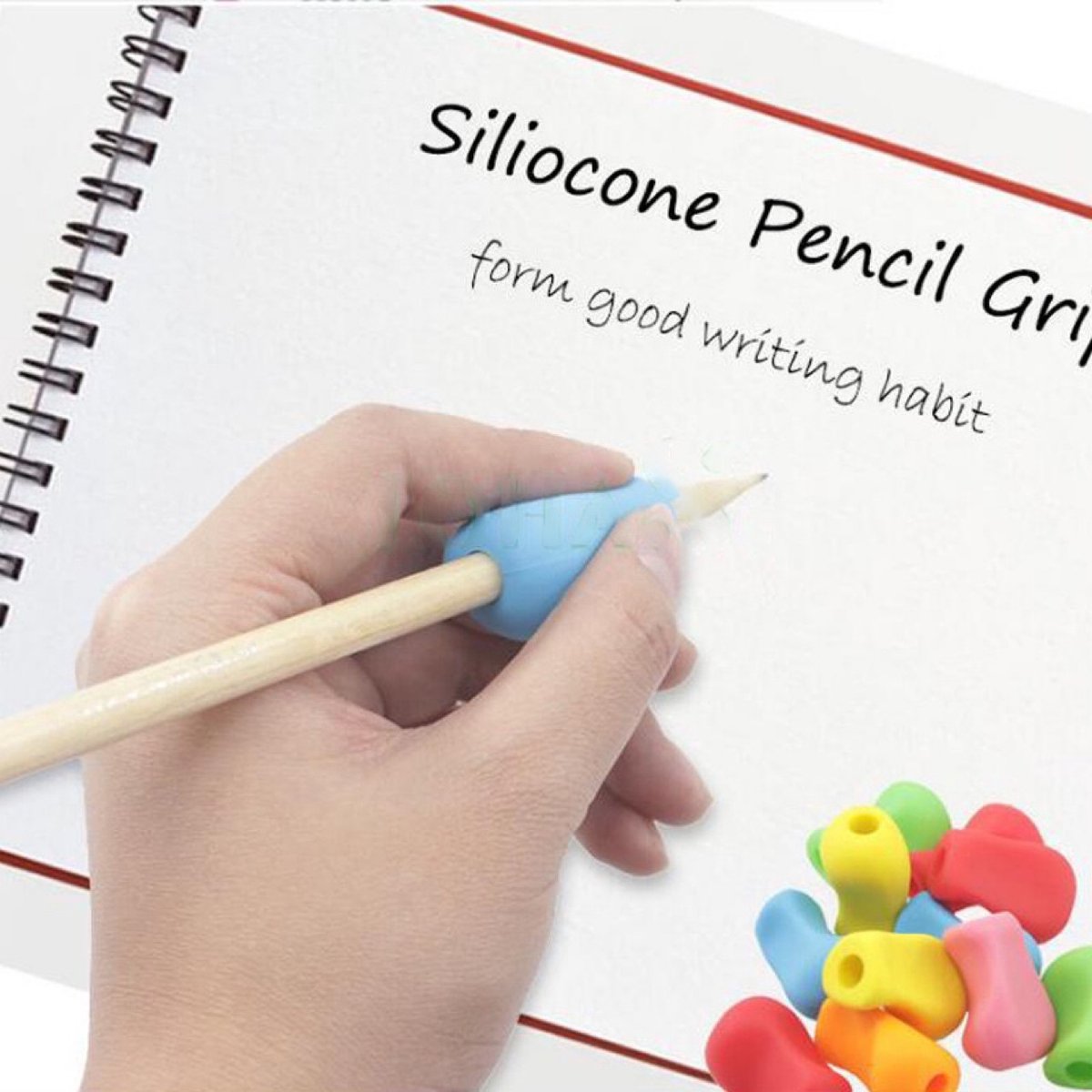 6-Pencil Grip - Soft Grip - Pencil Grips - Children/Adults - Silicone - Ergonomic Posture Correction Writing Tool - Image 2