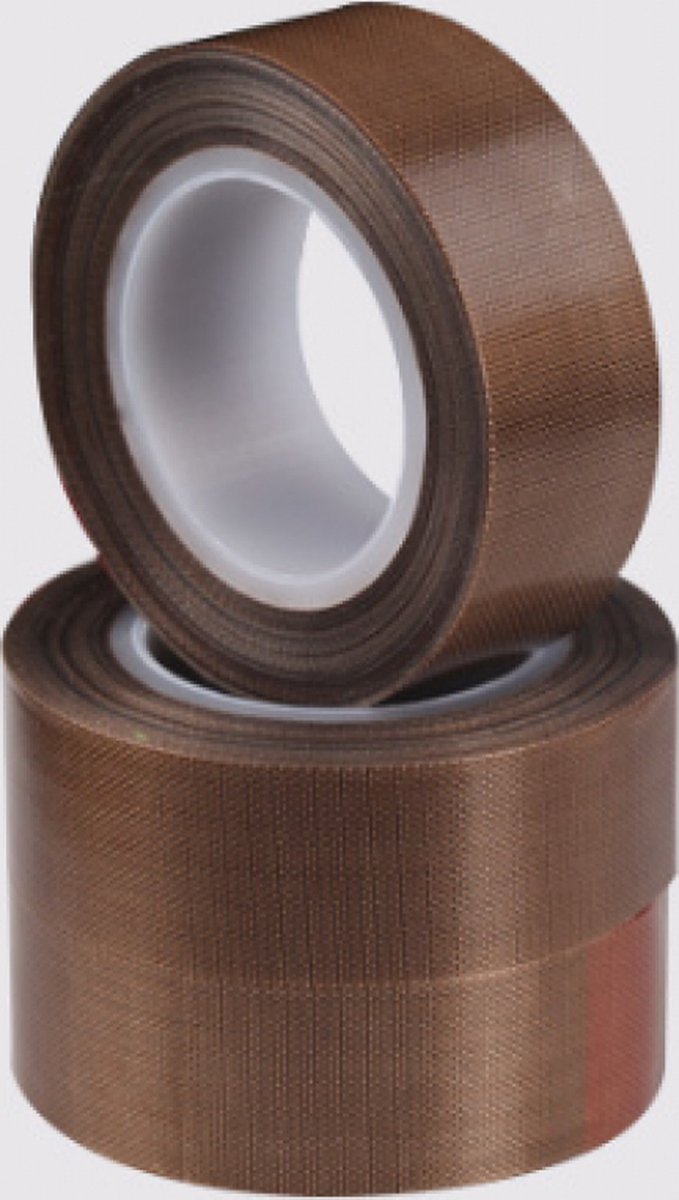 Heat Resistant Tape - Brown - Reliable Bond - Galvanized Silicone Insulating Tape - Teflon - 30mm*10m*0.18mm - Image 4