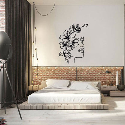 Wall decoration - Wall decoration - Garden decoration - Home accessories - 30*40.4 cm - Living room decoration - black - Line art - wall decoration - metal - Image 2