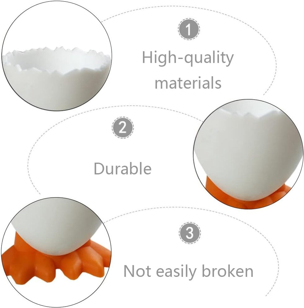 Egg Cups - 9 pieces - Egg Holder - Egg Rack - PP - Egg Cups - Table/Kitchen Items - Egg Storage - White - Image 3
