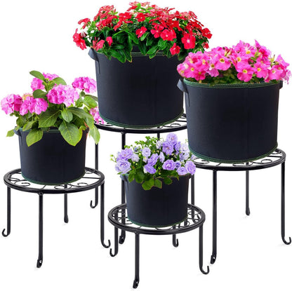 5 pieces - Plant growing bag - Grow bag - 10 Gallon - Grow pot - Plant bag - Sustainable - Reusable - Plant basket - Flowers - 40x30 CM - Black - non-woven fabric - Image 4