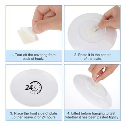 Self-adhesive hooks - Set of 45 - 3 sizes - 5 kg Load capacity - Adhesive hooks - Wall picture hangers - Picture hangers - Picture hanging hooks - For displaying decorative pictures and wall art - White - Image 3