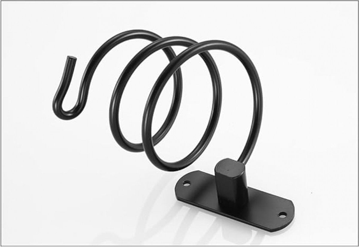 Hairdryer holder - Hairdryer holder - Hairdryer holder - Black - Aluminum - Wall mount - Universal - 120*95*95mm - Image 2
