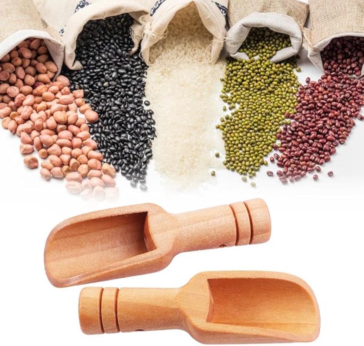 10 Pieces - Mini Wooden Spoons - Sustainable Kitchen Accessory - Wooden Scoops - Measuring Spoon - Spoons for Herbs and Tea - Spoons for Kitchen, Cooking, Herbs, Coffee, Tea, Sugar, Salt - 7.6*2.3cm - Wood - Image 4