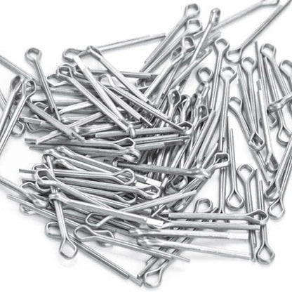 Split pins - 150 pieces - 15 different sizes - stainless steel - silver - for small mechanic repairs - Image 3