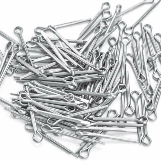 Split pins - 150 pieces - 15 different sizes - stainless steel - silver - for small mechanic repairs - Image 3